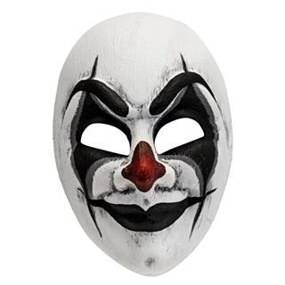 Mördarclown Mask Svart/Vit