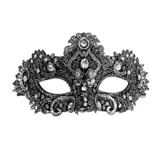 Venetiansk Spets Ögonmask Silver
