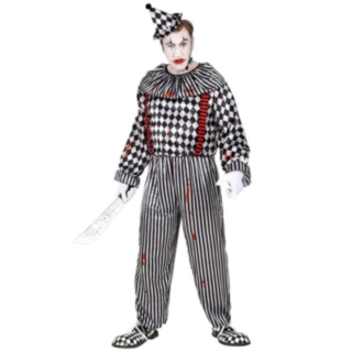 Retro Horrorclown Maskeraddräkt