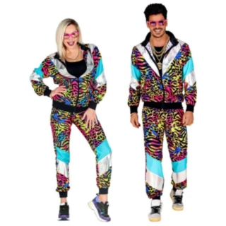 80-tal Party Animal Träningsoutfit Maskeraddräkt