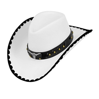Texas Cowboyhatt Vit