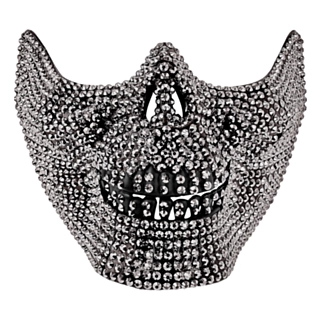 Strass Dödskalle Käke Mask