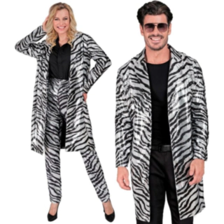 Zebra Paljettrock Silver