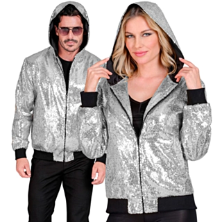 Paljett Bomberjacka Silver