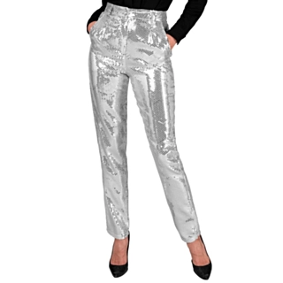 Disco Paljettbyxor Silver