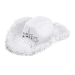 Tiara Cowboyhatt Vit