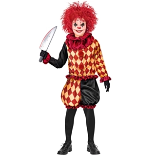 Rutig Horror Clown Barndräkt