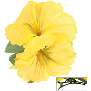 Hibiskus Hårklämma Gul