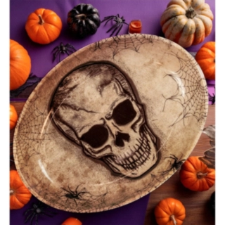 Skelett Halloween Runt Serveringsfat