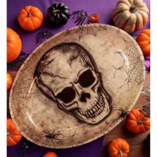 Skelett Halloween Runt Serveringsfat