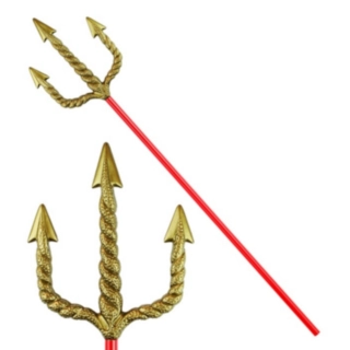 Djävul Treudd Guld/Röd