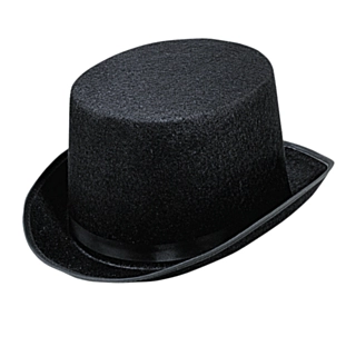 Stor Svart Hög Hatt