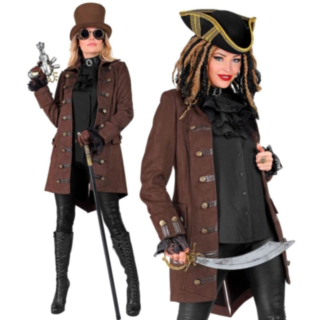 Steampunk Piratkapten Rock Maskeraddräkt