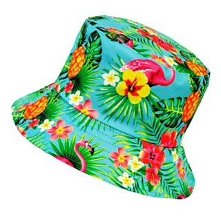 Flamingo Hawaii Bucket Hat Turkos