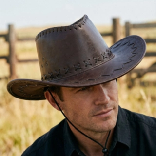 Cowboyhatt Brun