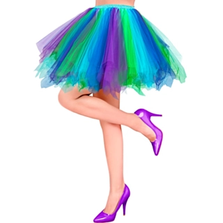 Tutu Kjol Blå/Grön/Lila