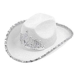 Tiara Cowboyhatt Vit
