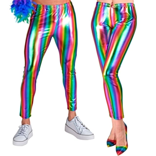 Randiga Leggings Regnbåge