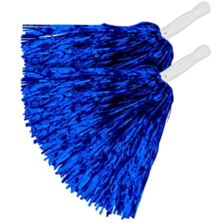 Metalliska Cheerleader Pom Poms Blå