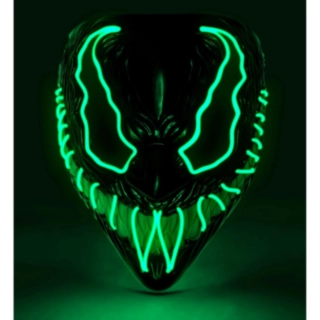 Monster LED-mask Grön