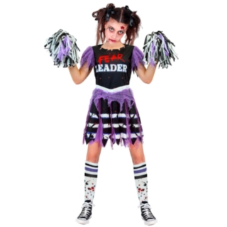 Zombie Cheerleader Barndräkt Lila