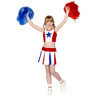 Amerikansk Cheerleader Barndräkt