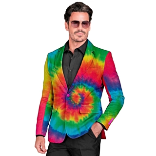 80-tal Tie Dye Kavaj Regnbåge