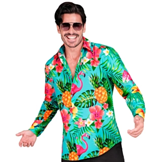 Neon Flamingoskjorta Turkos