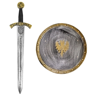Riddare Sköld & Svärd Guld/Silver
