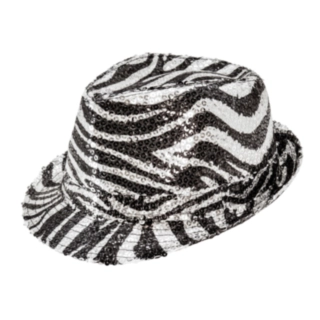 Zebrarandig Fedora Silver