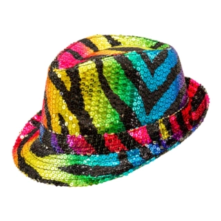 Zebrarandig Fedora Regnbåge