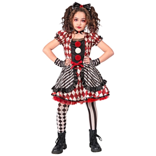 Psyko Harlekin Docka Barndräkt