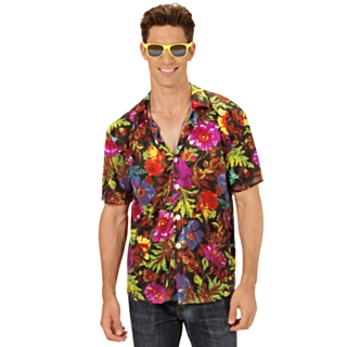 Blommig Hawaiiskjorta Svart