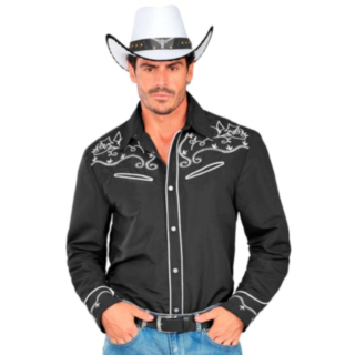 Cowboyskjorta Svart