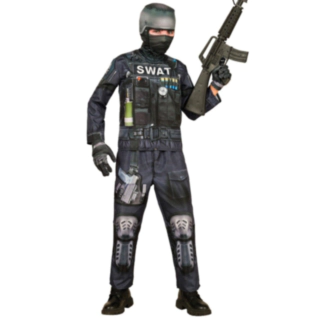 SWAT Barndräkt Svart/Blå