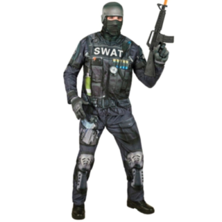 SWAT Maskeraddräkt Svart/Blå