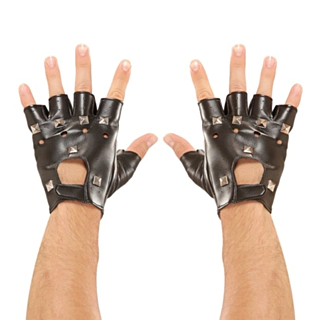 Läderlook Fingerlösa Handskar
