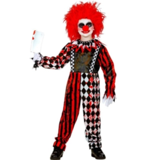 Läskig Clown Barndräkt