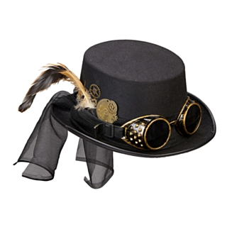 Steampunk Hatt m. Glasögon