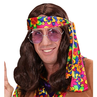 Hippie Dude Peruk Brun