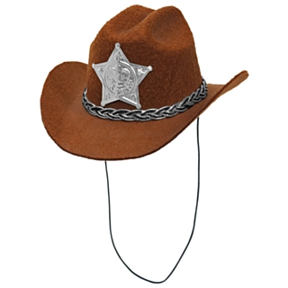 Mini Cowboyhatt Brun