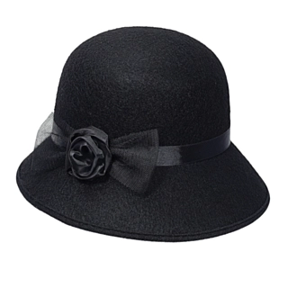 Flapper 20-talshatt Svart