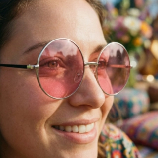 Hippie Solglasögon Rosa