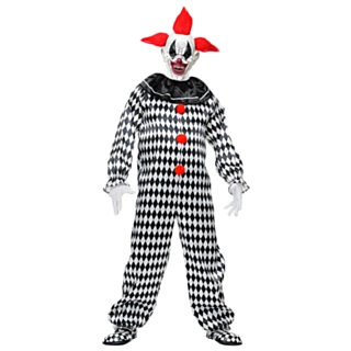 Läskig Mördarclown Maskeraddräkt