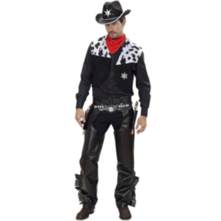 Svart Cowboy Maskeraddräkt