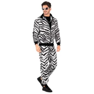 Zebra 80-tal Träningsoverall Maskeraddräkt