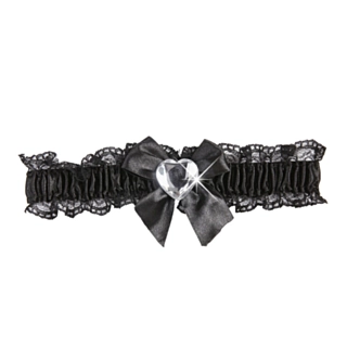 Diamant Strumpeband Svart