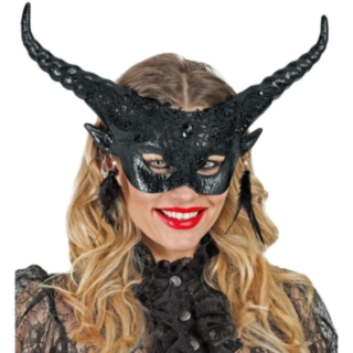 Lucifer Halvmask Svart