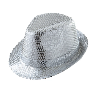 Silver Paljett Fedora