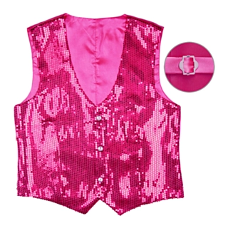 Glitterväst Cerise